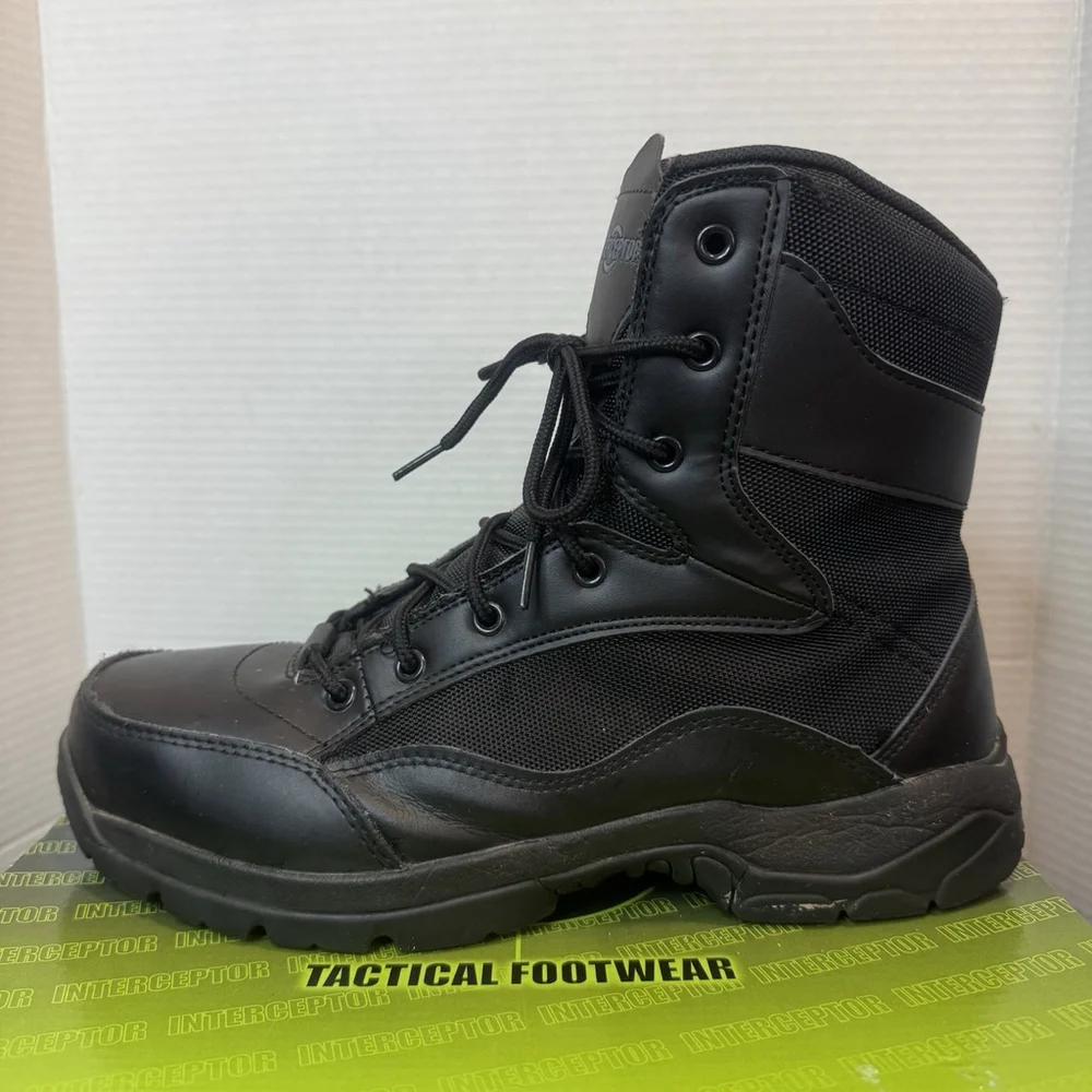 Interceptor Force ST Tactical Steel Toe Boots Size:9.5 Combat Leather Men